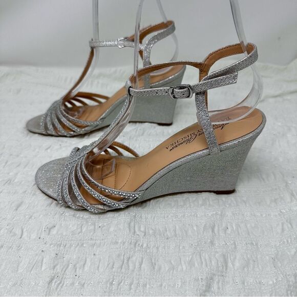 Badgley Mischka Sparkly Wedges- Size 6.5. - Picture 12 of 16